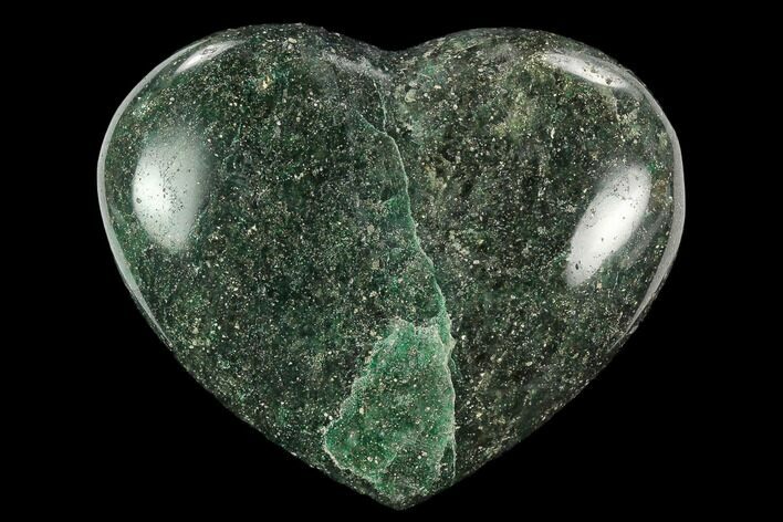 Polished Fuchsite Heart - Madagascar #126783